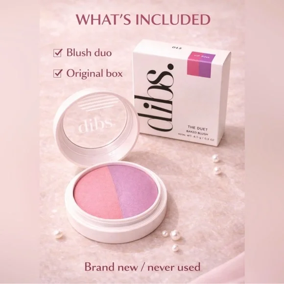 dibs Duet Baked Blush 3-in-1 Blush, Highlighter + Topper - VIP PINK - Picture 14 of 14